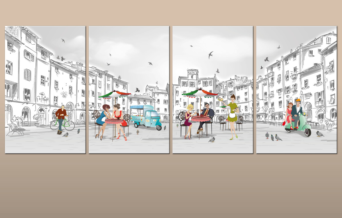 Wandbild Cafe Luzia, Cham (Im Auftrag von Walz Ladenbau AG)